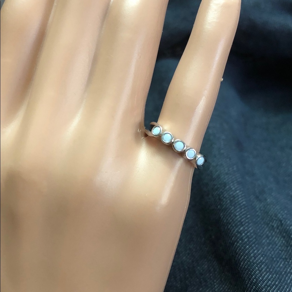 Dainty Opal Ring Sterling Silver Ring - Picture 8 of 8